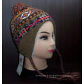 Motif personnalisé Nouveau style asiatique en tricot Beanie Hat avec Earflap (1-2272 / 73/74/76)